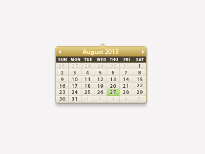 Calendar calendar dropdown gold gold calendar ui