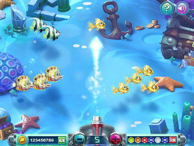 Fish Game UI casino design fish game gun ui