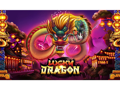 Lucky Dragon chinese dragon eastern lantern lucky new year shen long