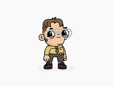 Lil Dwight Shrute cute dwight illustration the office