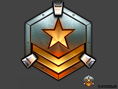 Tier 3 rank icon for War Commander badge icon kixeye medal rank star war commander