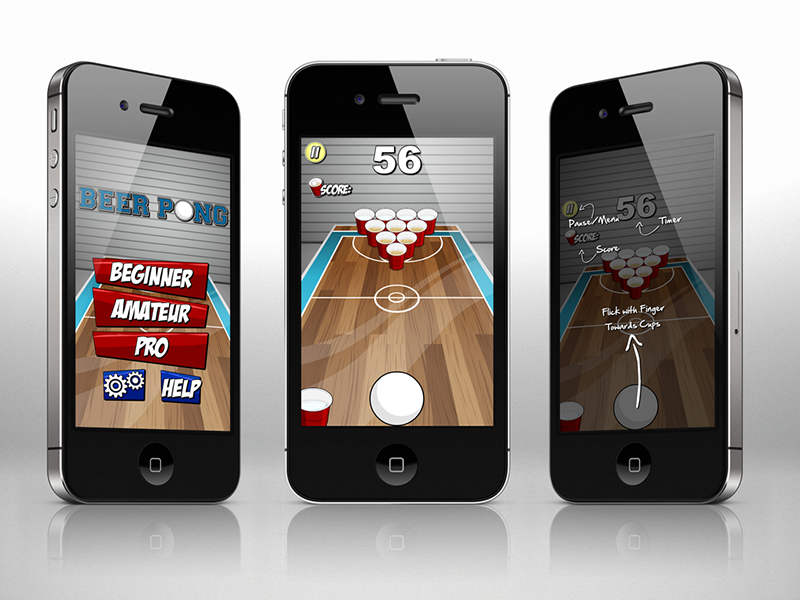 Beer Pong Mobile Game Mockup by Louie Peregrino on Dribbble