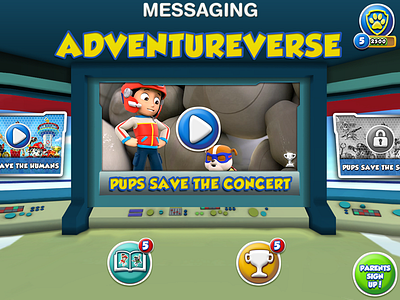 Puppy Patrol Mobile Game UI Main Menu