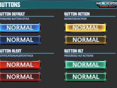 Hologrid Monster Battle Button Layout