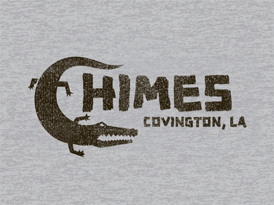 Chimes Covington Tshirt Design alligator animal apparel louisiana tshirt typography