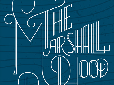 Marshall Hood Band Poster blue flyer music poster typography