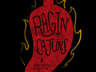 Ragin Cajuns Tshirt Design cajuns college lafayette ragin texture tshirt