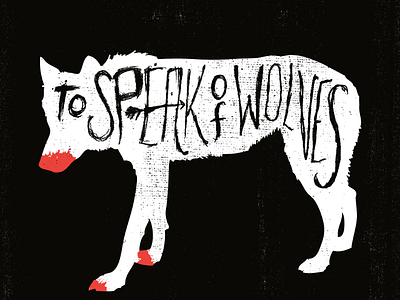 To Speak of Wolves Logo handdrawn metal wolf