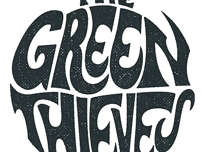 The Green Thieves Logo circle handdrawn logo logo retro