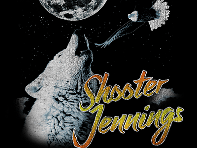 Shooter Jennings Wolf Eagle Gas Station Tshirt