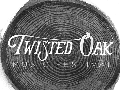 Twisted Oak Music Festival Logo logo oak stump twisted wood