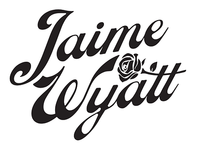 Jaime Wyatt Logo logo music musician rose script typography