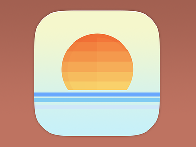 80's California app icon california gradient iphone application sunset