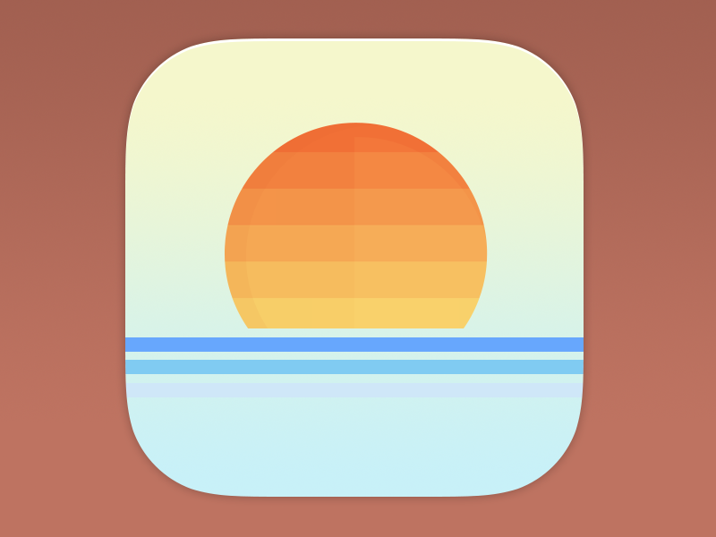 80's California california app icon iphone application gradient sunset