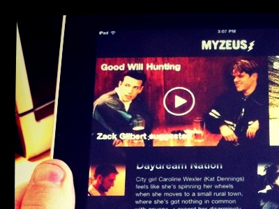 MyZeus on your iPad ipad movies myzeus