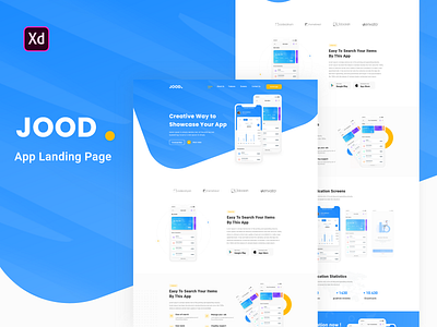 JOOD - App Landing Page Template app app landing creative design landing page ui ui ux ux ux ui web deisgn web design webdesign