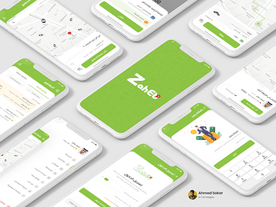 Zaheb App - Delivery app app design car delivery deliveryapp design ios presentaion riding app taxi booking app taxi ui ui ux