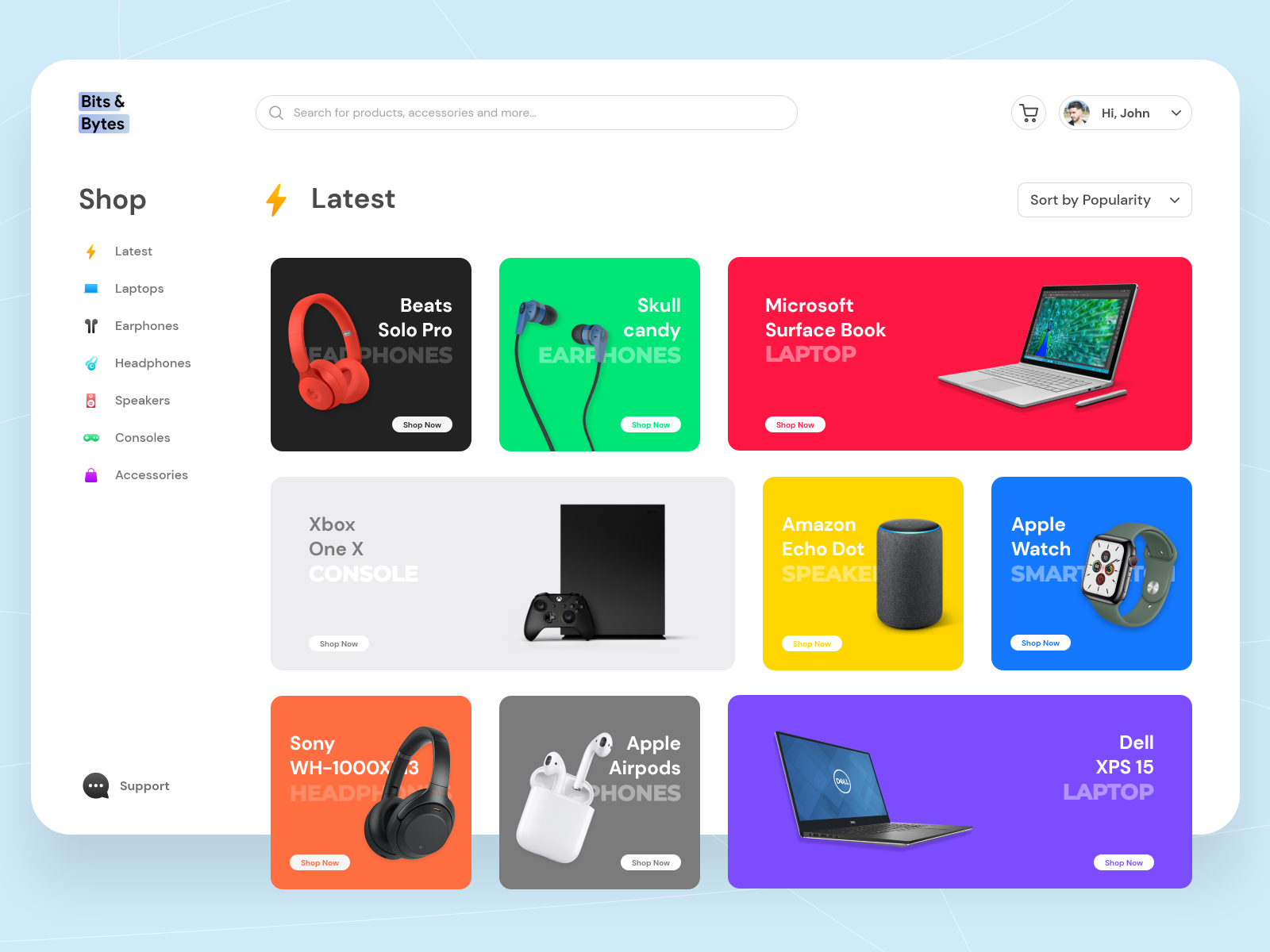 Digital Shop Web Page by Sri Ram Teja on Dribbble