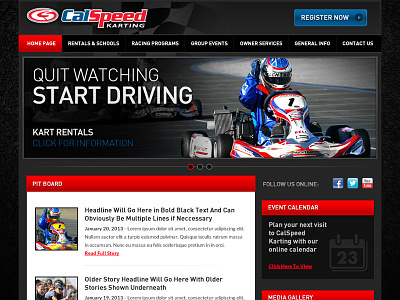 Racing Website Comp 1 dark driving formula1 karting racing
