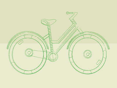 Frame Work bike design illustration skeleton vector wip