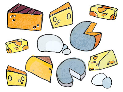 Queso cheddar cheese food gouda illustration sketch