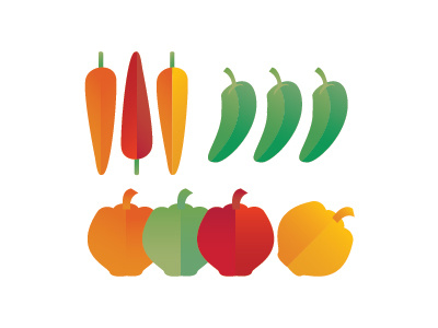 Peppers food illustration illustrator peppers vector vegetables veggies wip