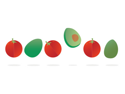 Tomato Avocado avocado food graphic illustration illustrator tomato vector vegetables veggies wip