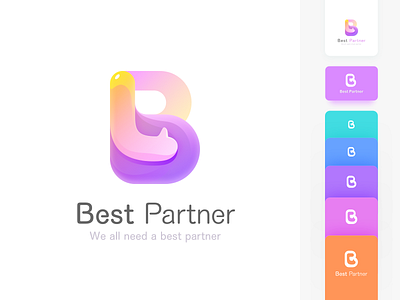 Best Partner brand letter letter b logo sketch vi