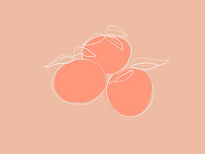2D Peaches Illustration