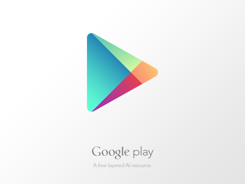 Freebie: Google Play Layered Vector by Peter Finlan on Dribbble