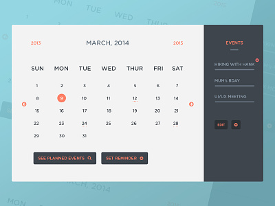 Freebie PSD: Calendar UI & Events