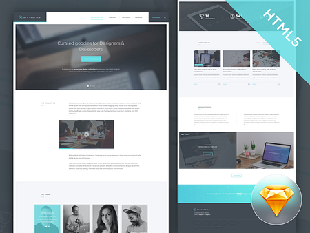 Freebie! Synthetica HTML5/CSS3 Landing Page Template by Peter Finlan on ...