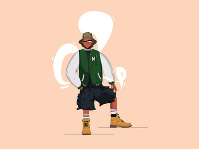 Magowood Man character characterdesign design digital painting flat gangsta hip hop hood illustration man vector