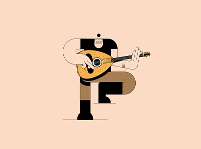 Musician Illustration character characterdesign design digital painting flat illustration man music traditional vector