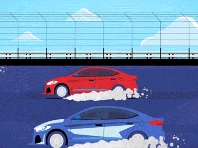 Racing Animation 2.5d 2d animation 2d character 3d after affects after effect cartoon character animation cinema4d design explainer explainer video