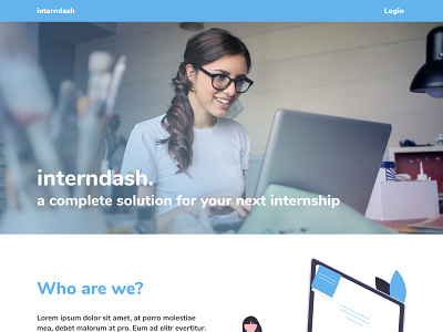 interndash-ui interndash internship internships landing page ui web design webdesign website website design