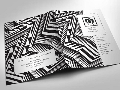 Folder Cover black bw clean illusion lines modern ngo simple texture white