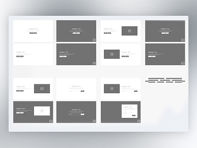 Wireframes for Divi Headers clean divi grids headers icons library minimalist simple ui ux wireframes