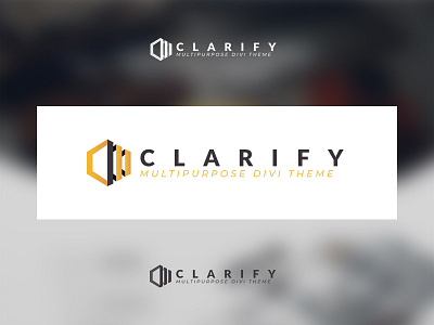 Clarify Theme Logo black clean colors design divi logo minimalist simple text theme ux vector