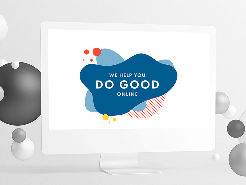 Organic Shapes Animation homepage section hero text circle lines organic shapes typography white flat black minimalist design simple colors clean