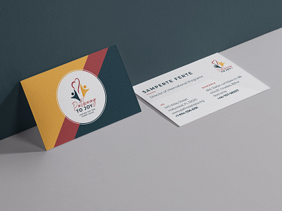 Pathway to Joy - Business card black busines card business card clean colors design flat icon logo minimalist simple text typography ux vector white