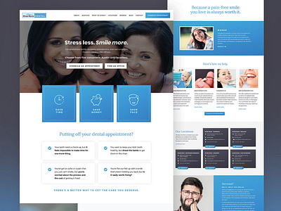 Dentist - Website Design blue branding clean colors design frontend gradient icon logo minimal minimalist simple text typography ui vector web webdesign website website design