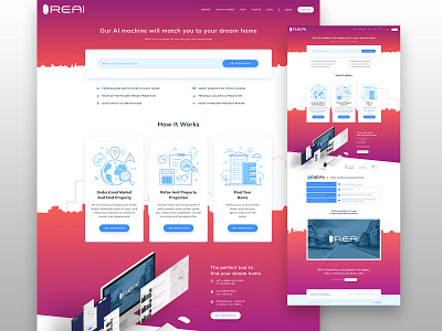 Real Estate Artificial Intelligence Web UI Design