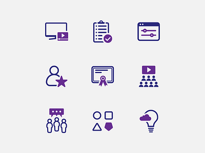 Web Icons | About us & Services branding dark blue design e learning icons illustration purple ui ui ux ux vector web