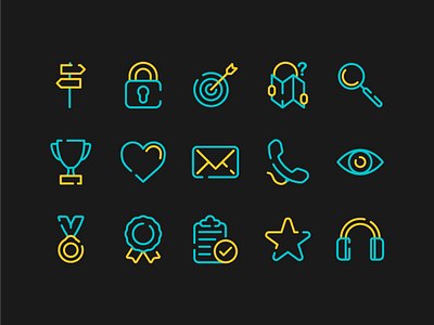 Web Icons | Products & Categories Icons branding design hiking icon icons illustration light blue neon tourist touristic ui vector yellow