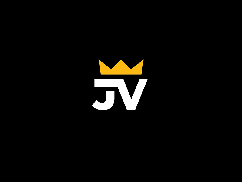 Jv logo monogram design template Royalty Free Vector Image