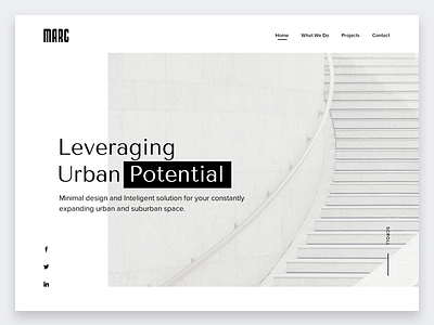 Marc landing page concept