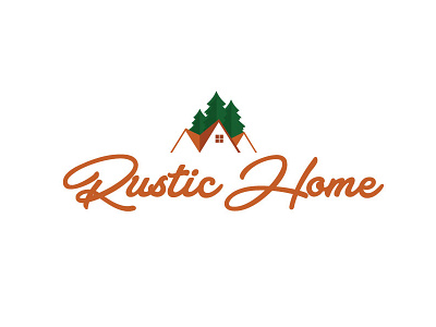 Rustic Home Logo brand design identity logo natural rustic vintage wood