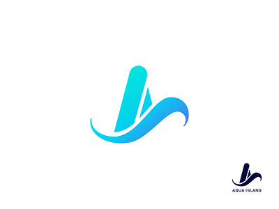 Aqua Park logo design a aqua brand design fresh fun identity island logo park symbol water