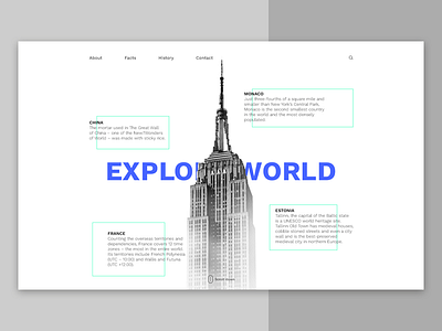 Explore World Header Idea design web explore header idea touristic travel travel site web world